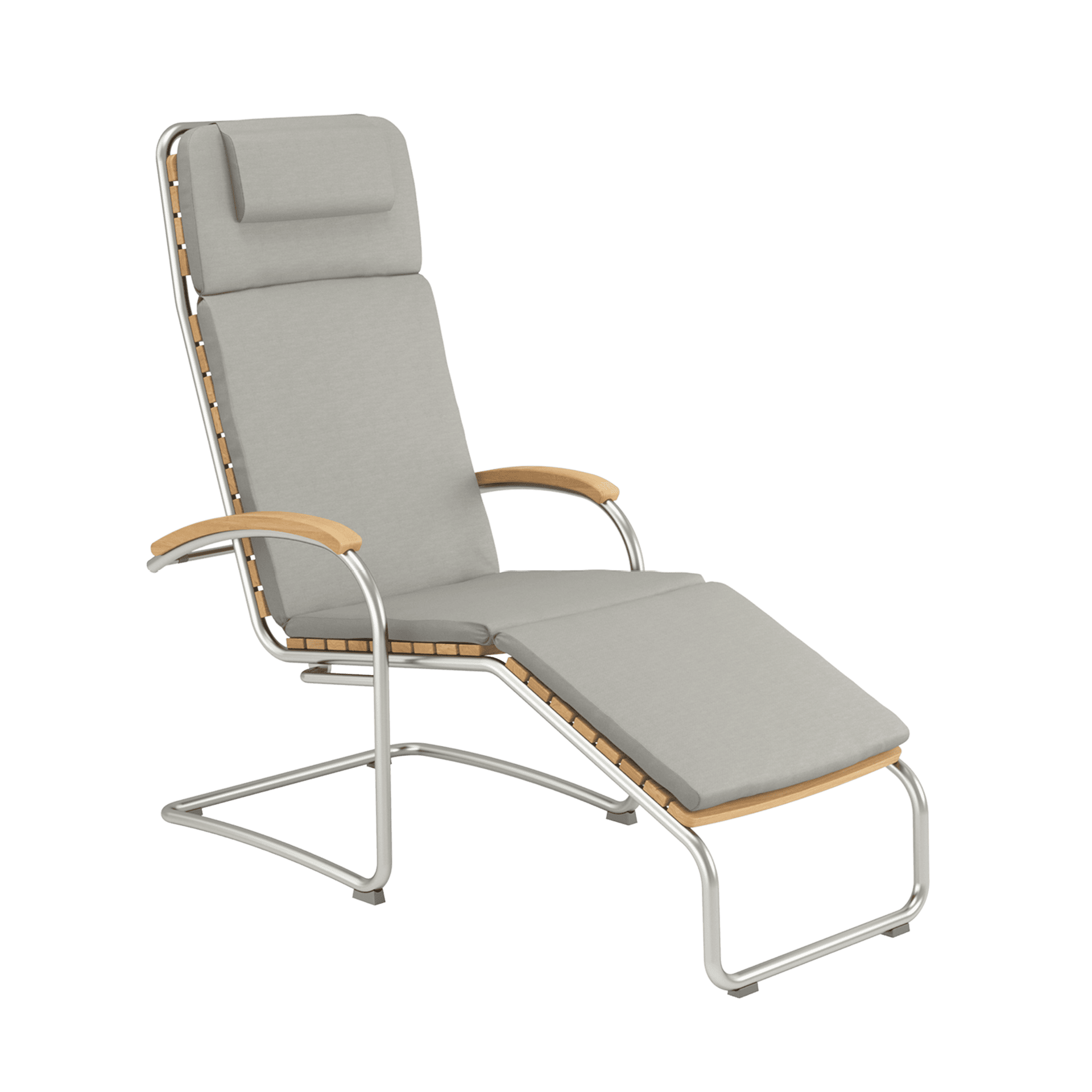 Bolero Liegesessel Teak Auflage Stone
