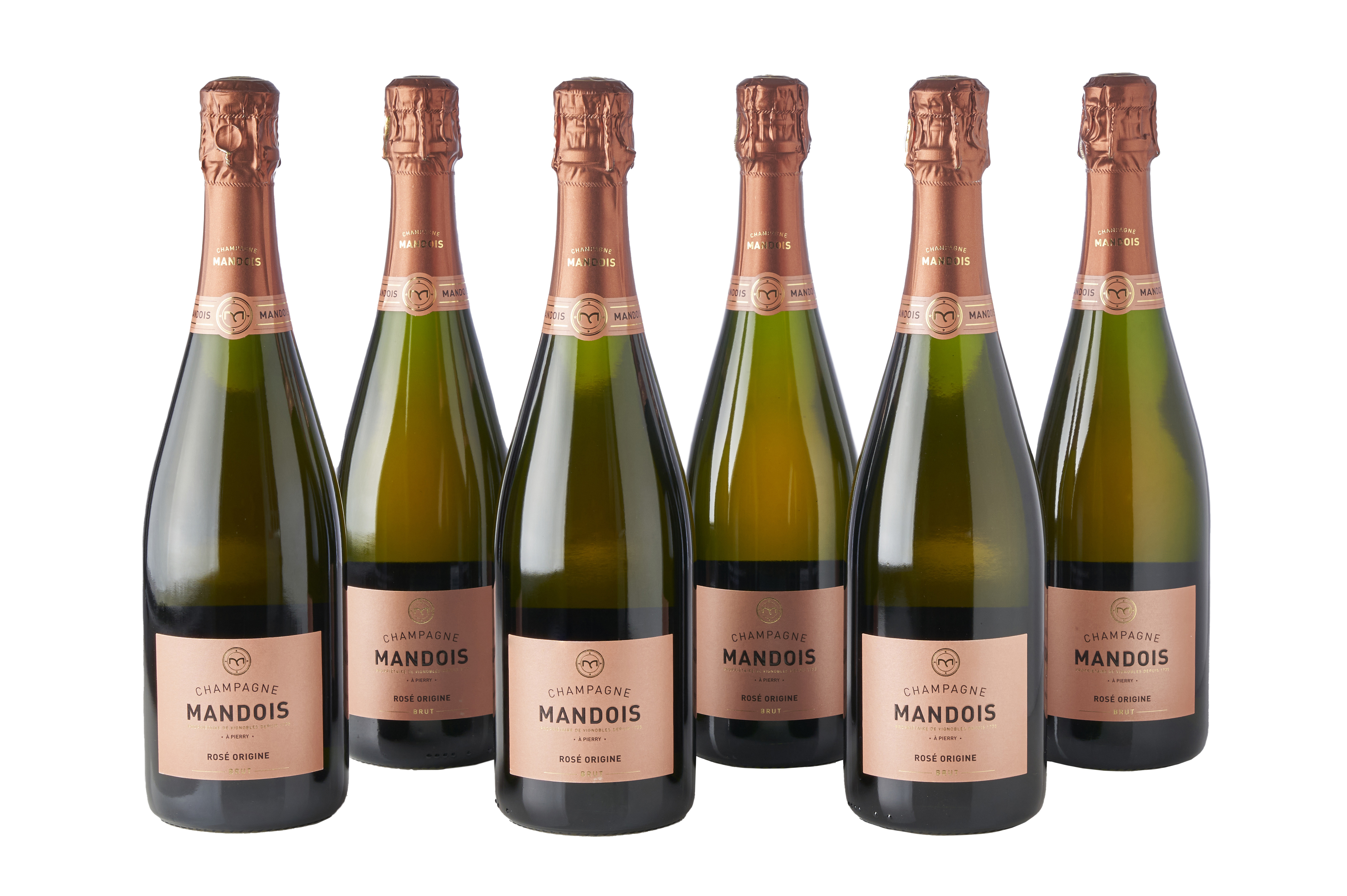 Henri Mandois Champagner Rosé Origine brut 6er